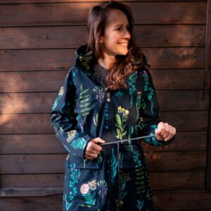 parka z softshellu zioła zielone