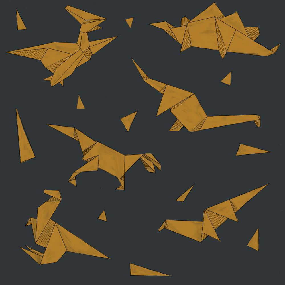 origami szare